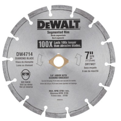 7" SEGMENTED DIAMOND BLADE-BLACK&DECKER-115-DW4714T