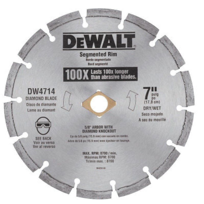 7" SEGMENTED DIAMOND BLADE-BLACK&DECKER-115-DW4714T