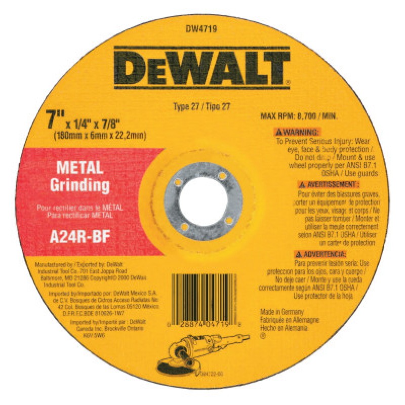 7"X1/4" METAL FAST CUT DCW-BLACK&DECKER-115-DW4719