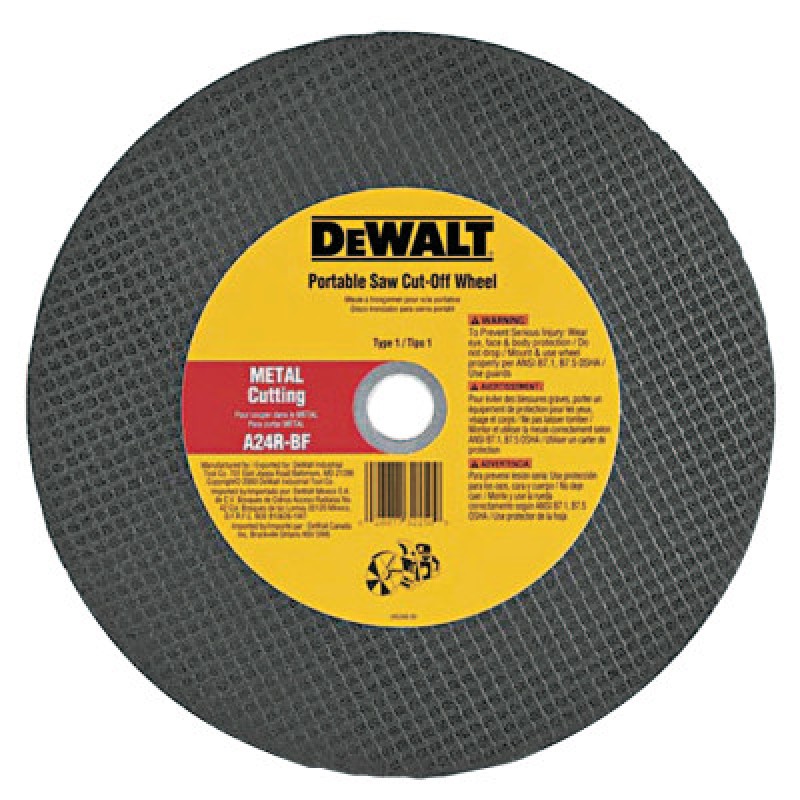 14"X1/8"X1" METAL PORTABLE SAW CUT OFF WHEEL-BLACK&DECKER-115-DW8020