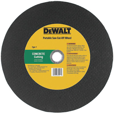 14"X5/32"X1" CONCRETE /MASONRY PORT SAW CUT-OFF-BLACK&DECKER-115-DW8024