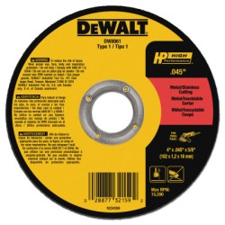 4"X.045"X5/8" METAL THINCUT-OFF WHEEL TYPE-1-BLACK&DECKER-115-DW8061