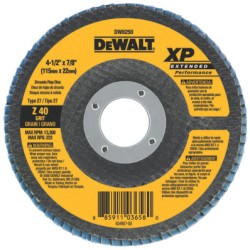 4-1/2" X 7/8" Z40 T27 XPFLAP DISC-BLACK&DECKER-115-DW8250
