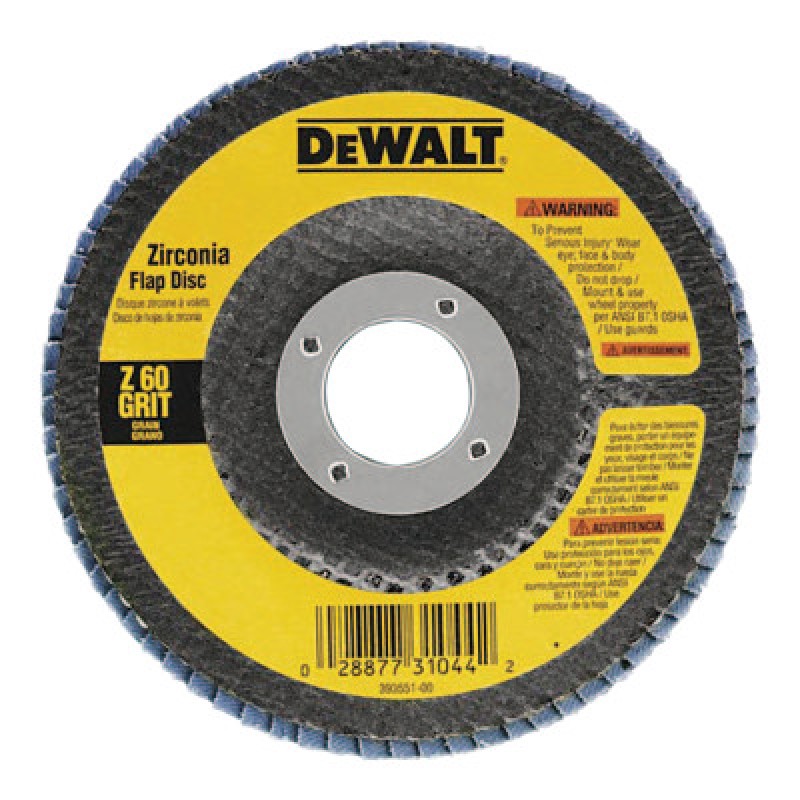4" X 5/8" 60 GRIT ZIRCONIA FLAP DISC WHEEL-BLACK&DECKER-115-DW8302