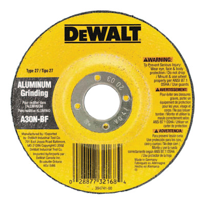 4-1/2"X1/4"X7/8" ALUMINUM GRINDING WHEEL-BLACK&DECKER-115-DW8404