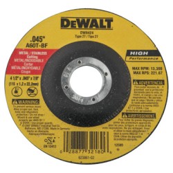 4-1/2"X.045"X7/8" THINCUTTING WHEEL DCW-BLACK&DECKER-115-DW8424