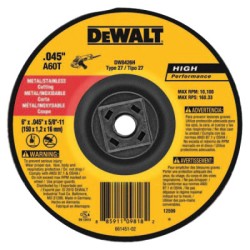 6" X .045" X 5/8" - 11 HP CUTOFF WHEEL-BLACK&DECKER-115-DW8426H