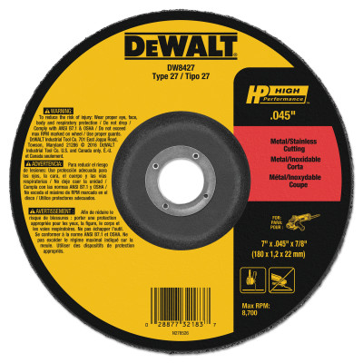 7"X1/16"X7/8" THIN CUTTING WHEEL DCW-BLACK&DECKER-115-DW8427