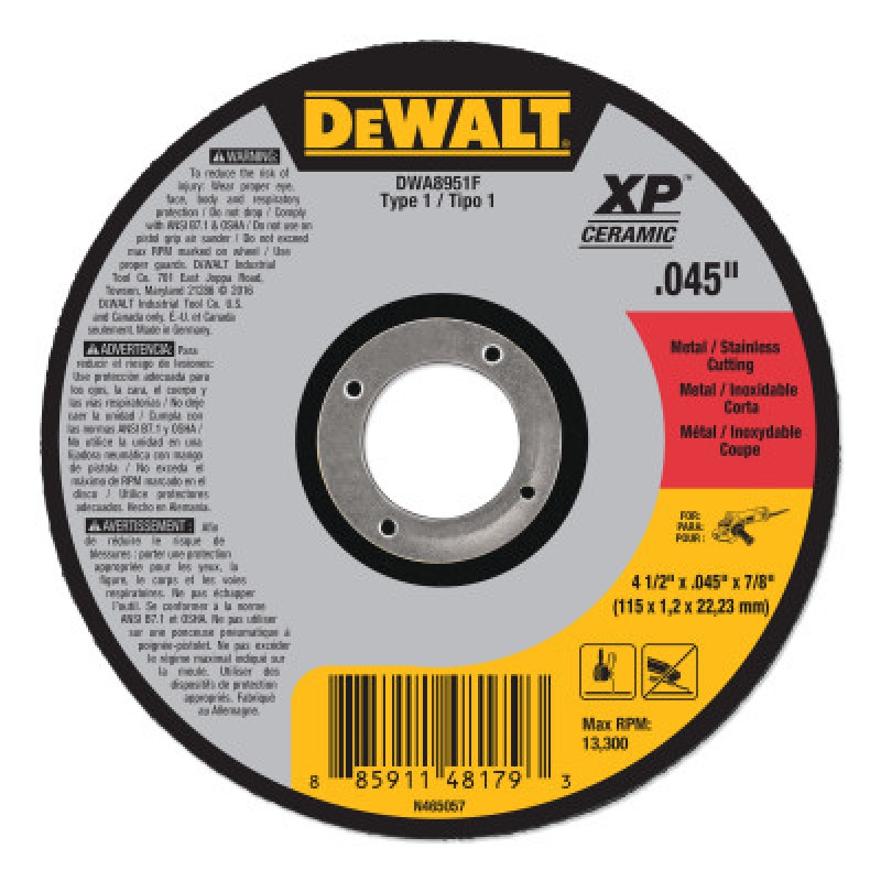 6 X .045 X 5/8"-11 XP T1CUTTING METAL HUB-BLACK&DECKER-115-DWA8953H