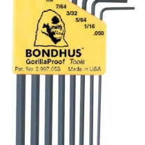8 WRENCH SET .050-5/32 BALL- DRIVER L-WR-BONDHUS *116*-116-10932