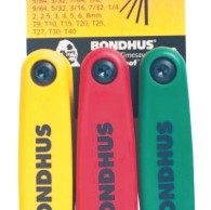 GORILLA GRIP FOLD-UP TOOL SET TRIPLE PACK-BONDHUS *116*-116-12533
