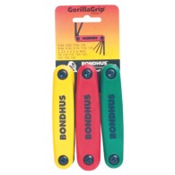 GORILLA GRIP FOLD-UP TOOL SET TRIPLE PACK-BONDHUS *116*-116-12533