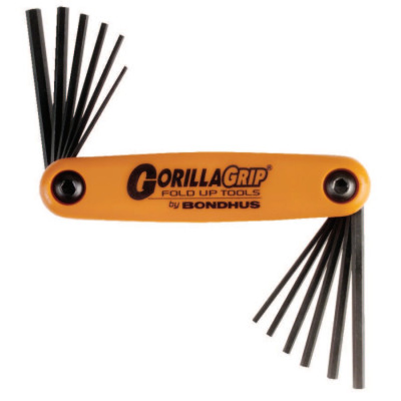 5/64"-5/32"-1.5MM-5MM GORILLA GRIP FOLD-UP SET-BONDHUS *116*-116-12550