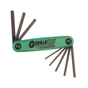 T6-T25 GORILLA GRIP FOLDUP TORX TOOL SET-BONDHUS *116*-116-12632