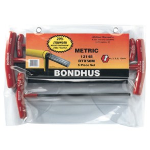 BTX 50MM 5PC. T-WRENCH HEX SET BALLDRIVER-BONDHUS *116*-116-13148