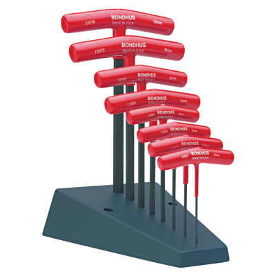 8 PC METRIC T HANDLE W/STAND 2-10 MM-BONDHUS *116*-116-13389
