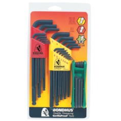 TRIPLE PACK L-WRENCH & FOLD-UP SET COMBINATION-BONDHUS *116*-116-14138