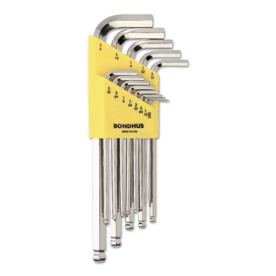 13PC BRITEGUARD BALLDRIVER L-WRENCH SET .050-3/8-BONDHUS *116*-116-16937