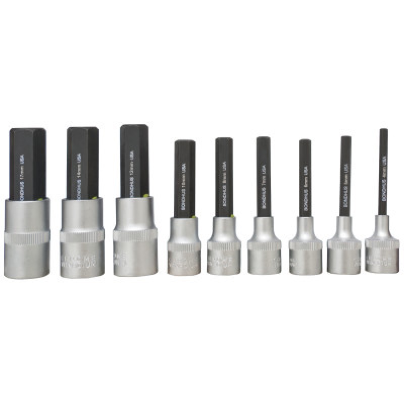 9PC MM PROHOLD SOCKET BIT SET 2" WITH SOCKETS-BONDHUS *116*-116-43298