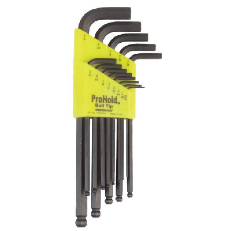 SET 13 PROHOLD BALLDRIVER L-WRENCHES .050-3/8-BONDHUS *116*-116-74937