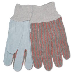 ECONOMY SHOULDER LEATHERPALM GLOVES KNIT WRIST-MCR SAFETY-127-1030