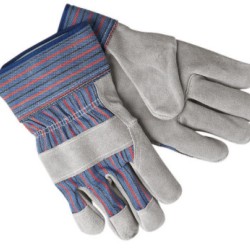 DOUBLE LEATHER PALM W/RUBBERIZED SAFETY CUFF-MCR SAFETY-127-1311