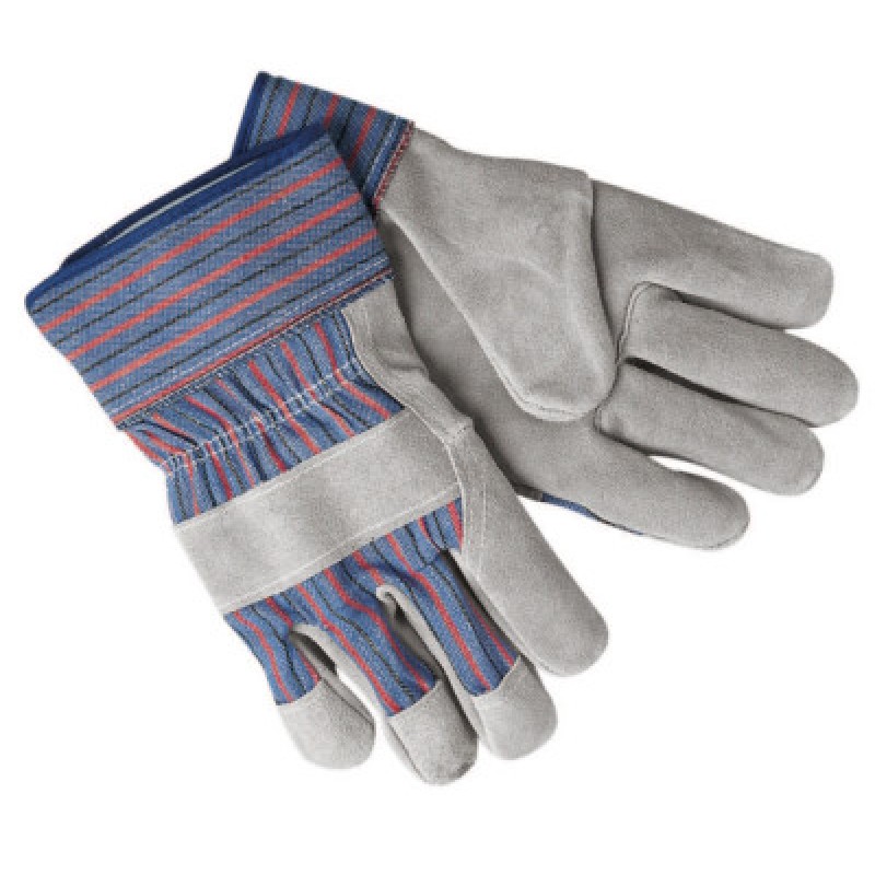 DOUBLE LEATHER PALM W/RUBBERIZED SAFETY CUFF-MCR SAFETY-127-1311
