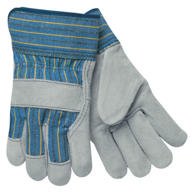 GRY LEATHER PALM  2.5" CWHT CANVAS BACK-MCR SAFETY-127-1400M