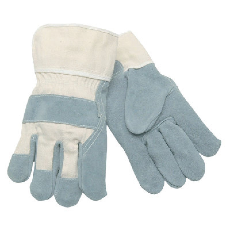 GRY LEATHER PALM  2.5" CWHT CANVAS BACK XL-MCR SAFETY-127-1400XL