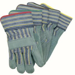 LARGE KNIT WRIST LEATHERPALM GLOVE GUNN PATTER-MCR SAFETY-127-1420A