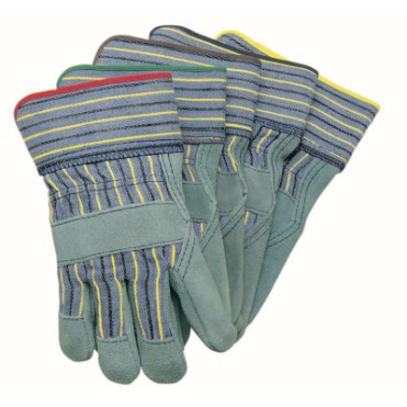 LARGE KNIT WRIST LEATHERPALM GLOVE GUNN PATTER-MCR SAFETY-127-1420A