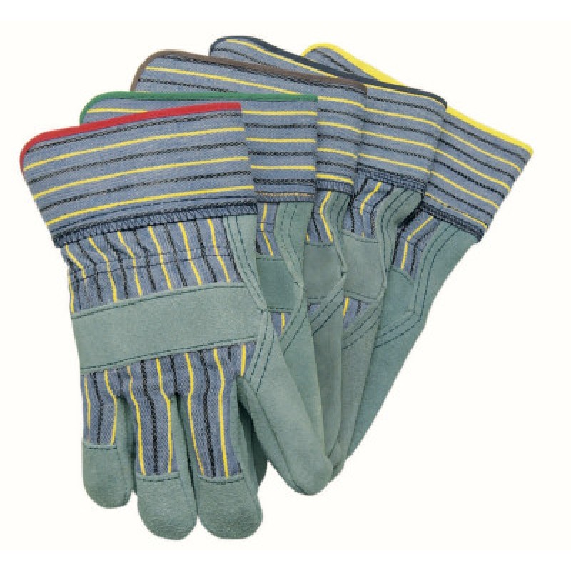 LARGE KNIT WRIST LEATHERPALM GLOVE GUNN PATTER-MCR SAFETY-127-1420A