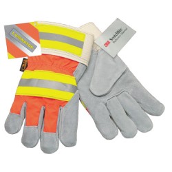 REFLECTIVE LEATHER PALMORANGE BACK-MCR SAFETY-127-1440L