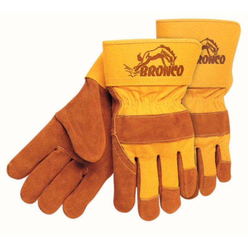 BRONCO SIDE LEATHER PALMGLOVES 2-1/2" SAFE-MCR SAFETY-127-1680
