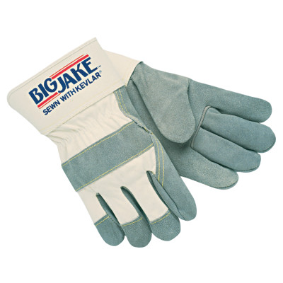 BIG JAKE SIDE LEATHER PALM GLOVES GUNN CUT 2--MCR SAFETY-127-1700L