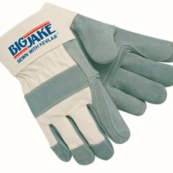 BIG JAKE X-LARGE DOUBLEPALM LEATHER GLOVE W/2-3-MCR SAFETY-127-1711