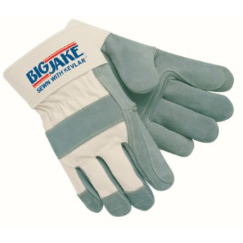 BIG JAKE X-LARGE DOUBLEPALM LEATHER GLOVE W/2-3-MCR SAFETY-127-1711