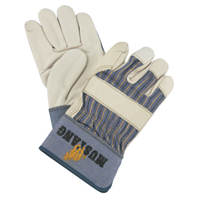 MUSTANG GRAIN LEATHER PALM GLOVES W/2--MCR SAFETY-127-1935M