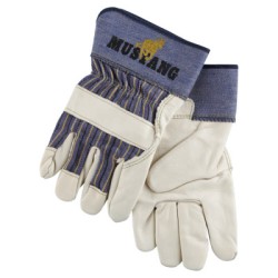 MUSTANG GRAIN LEATHER PALM GLOVES W/2--MCR SAFETY-127-1935XL