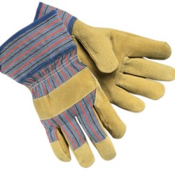 PIGSKIN GLOVES 2-1/2SAFETYCUFF SPLIT LEATH-MCR SAFETY-127-1950L