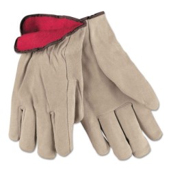 SPLIT LEATHER DRIVERS GLOVES RED FLEECE-MCR SAFETY-127-3150XL
