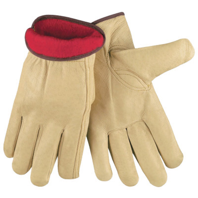 X-LARGE FLEECE LINED GRAIN PIGSKIN GLOVE-KEYST-MCR SAFETY-127-3450XL