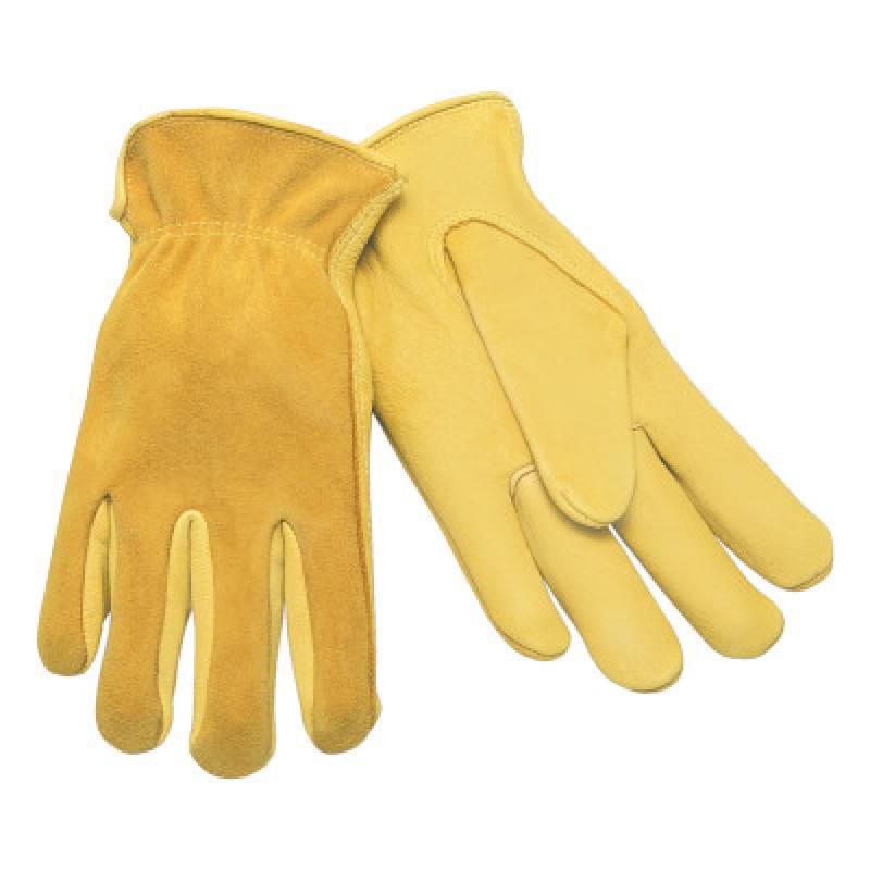 LARGE GRAIN DEER DRIVERSGLOVE- SPLIT BACK-MCR SAFETY-127-3505L