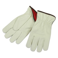 SYNTHETIC LEATHER DRIVERS GLOVE RED FL LINING-MCR SAFETY-127-3750L