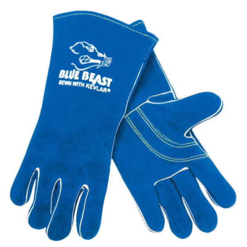 13" BLUE BEAST WELDERS GLOVES REINFORCED-MCR SAFETY-127-4600