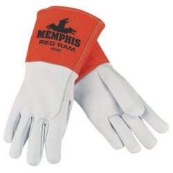 MEDIUM RED RAM GRAIN GOATSKIN MIG/TIG GLOVE-MCR SAFETY-127-4840M