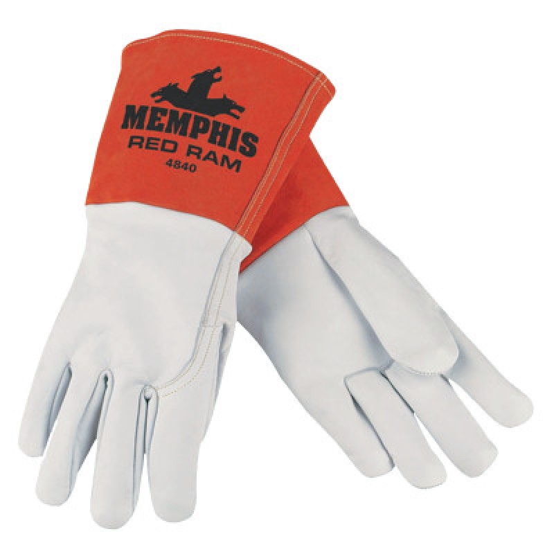 X-LARGE RED RAM GRAIN GOATSKIN MIG/TIG GLOVE-MCR SAFETY-127-4840XL