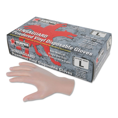 5MIL MED. IND. GRADE VINYL GLOVE DISPOSABLE-MCR SAFETY-127-5020M