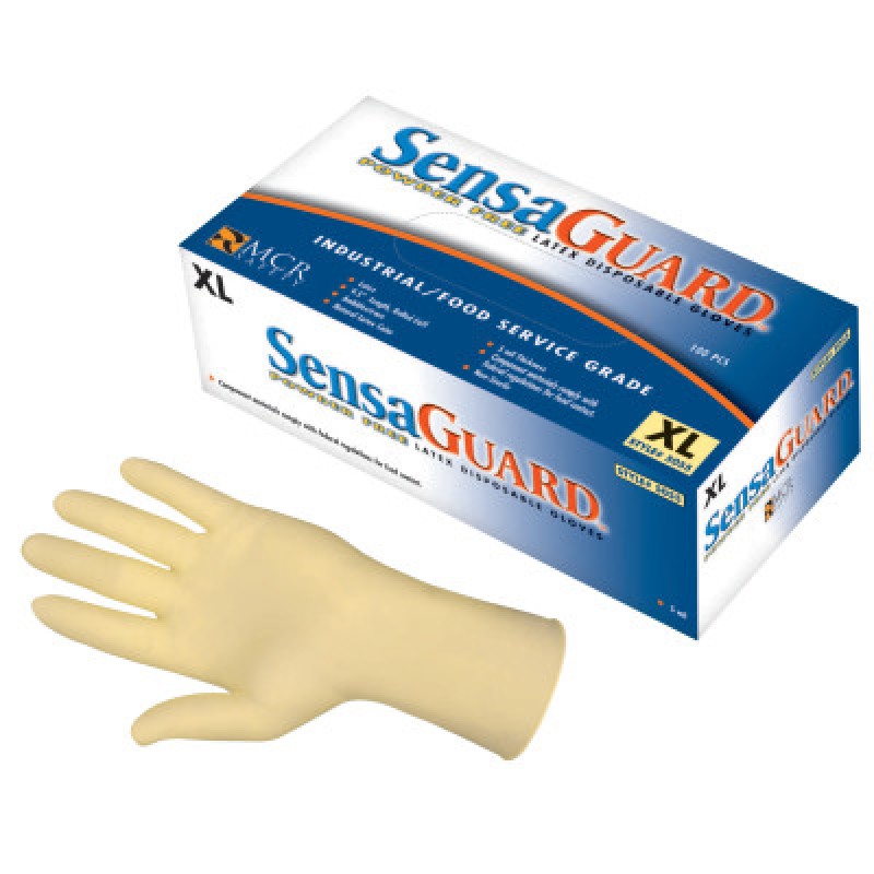 X-LARGE 5MIL. POWDER FREE LATEX GLOVES-IND.-MCR SAFETY-127-5055XL