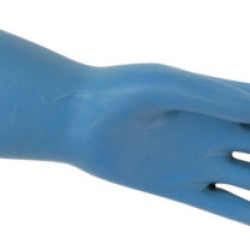 SIZE 9-1/2 BLUE FLOCK LINED LATEX GLOVE 18 MIL-MCR SAFETY-127-5290B
